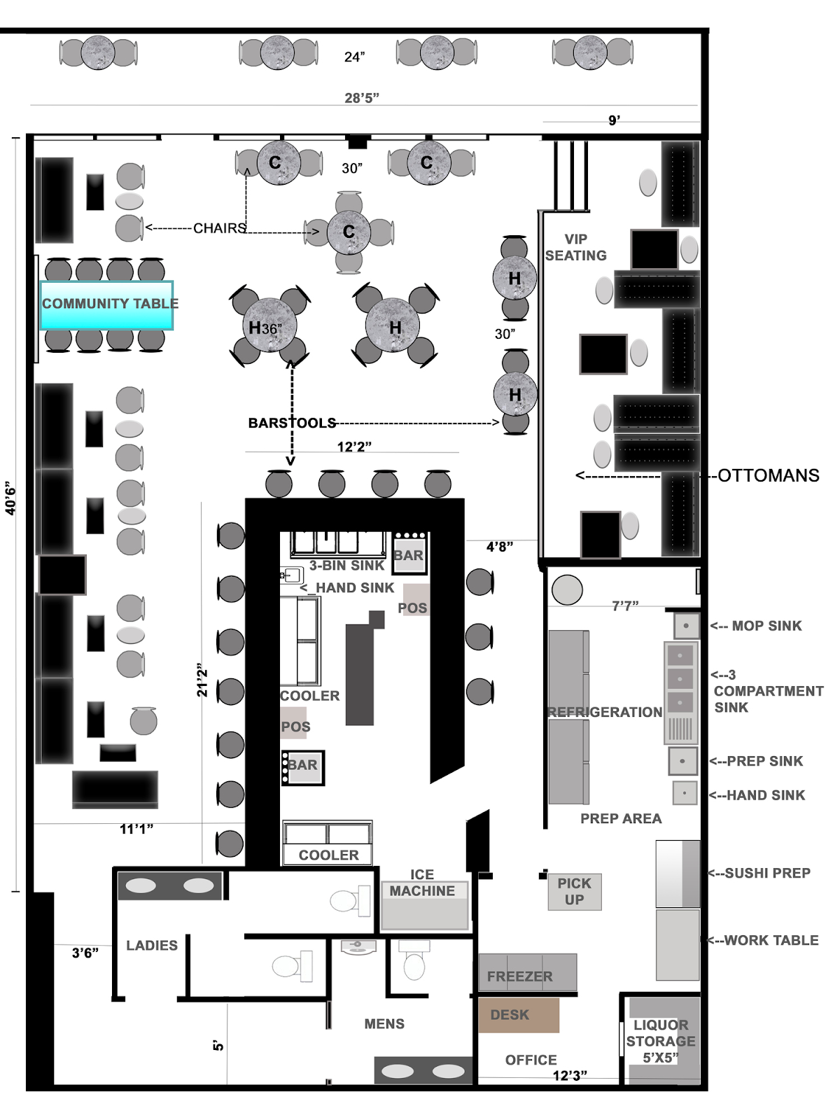 fast food restaurant floor plans