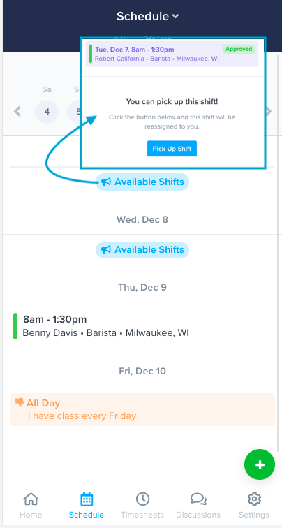 Shift Swap Feature on ZoomShift