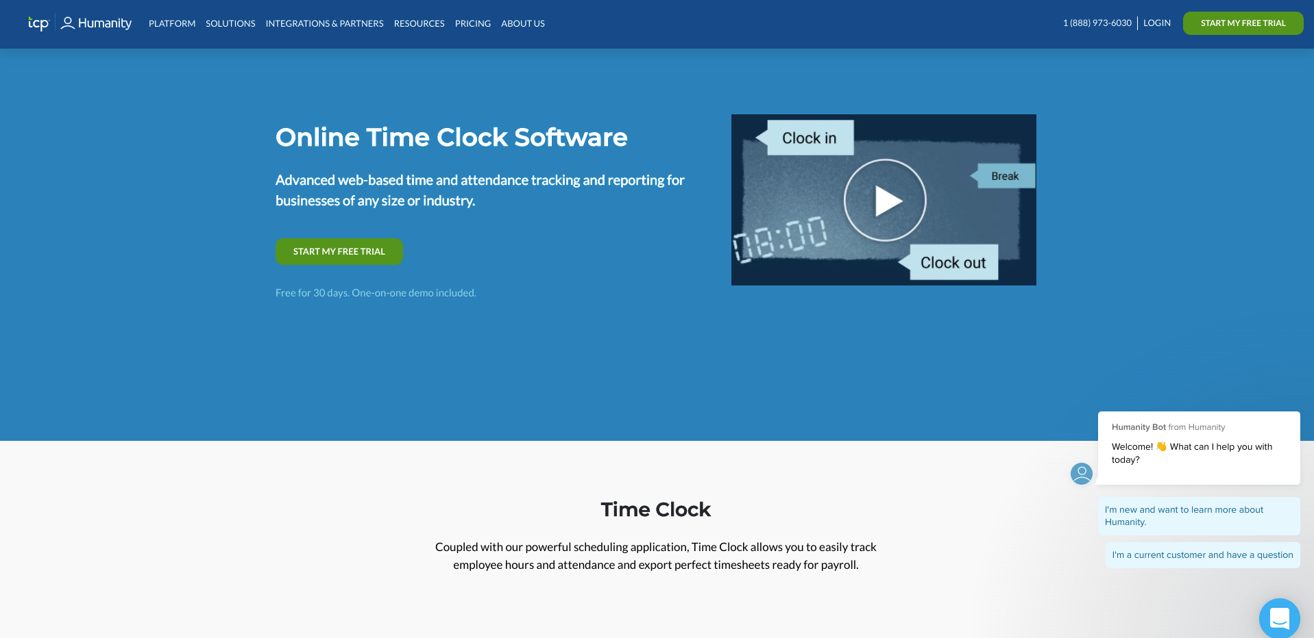 Humanity - employee time clock software