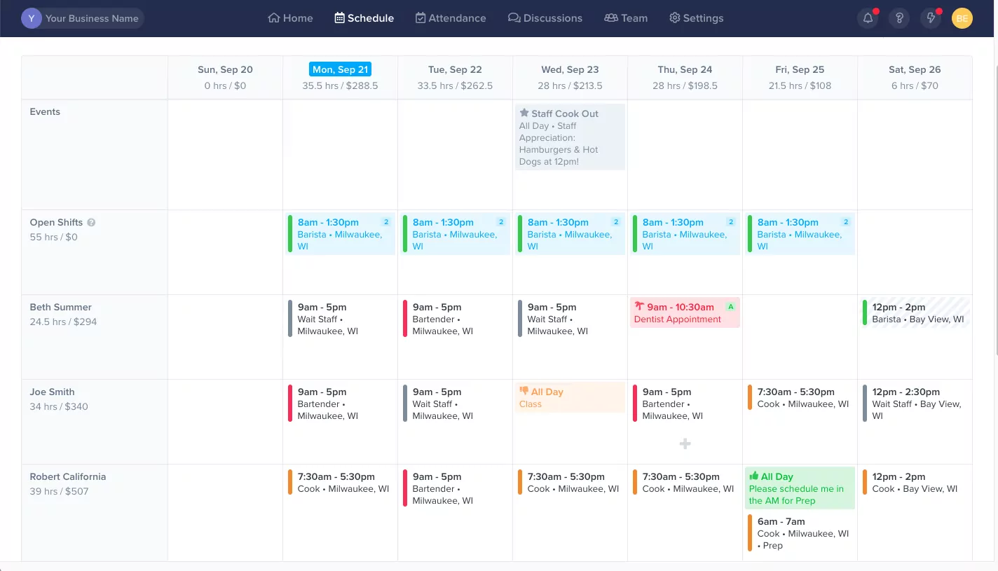 ZoomShift - Schedulefly Alternative