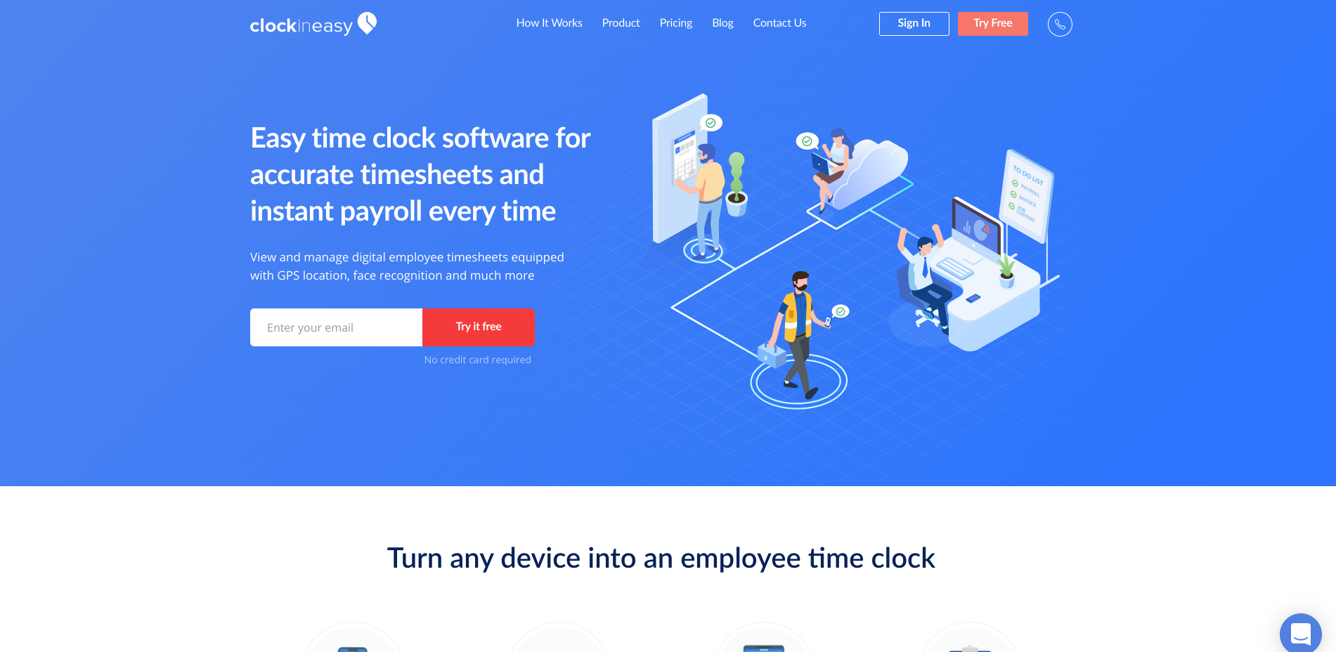 ClockinEasy - employee time clocks for small business