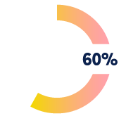 Donut chart with 60% highlighted.